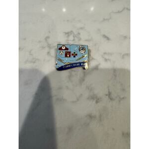 Connecticut Elks Lodge state shaped pin blue dark blue lapel hat backpack pin